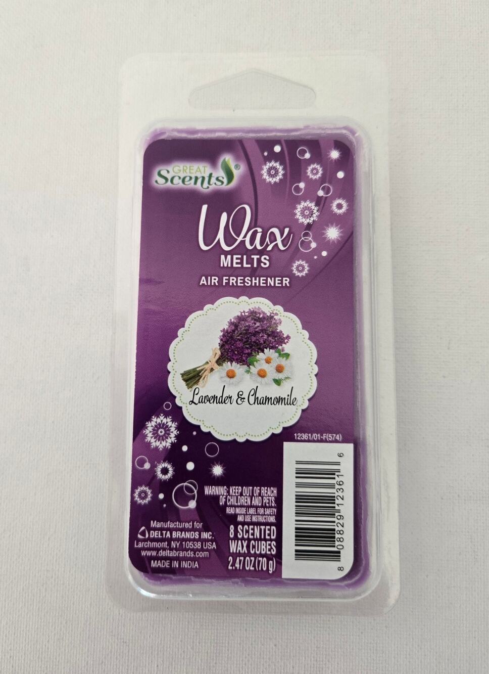 Great Scents Lavender & Chamomile Wax Melts 8 Cubes 2.47 oz Air Freshener